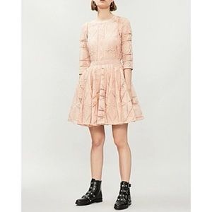 Maje Ripiza round neck lace dress